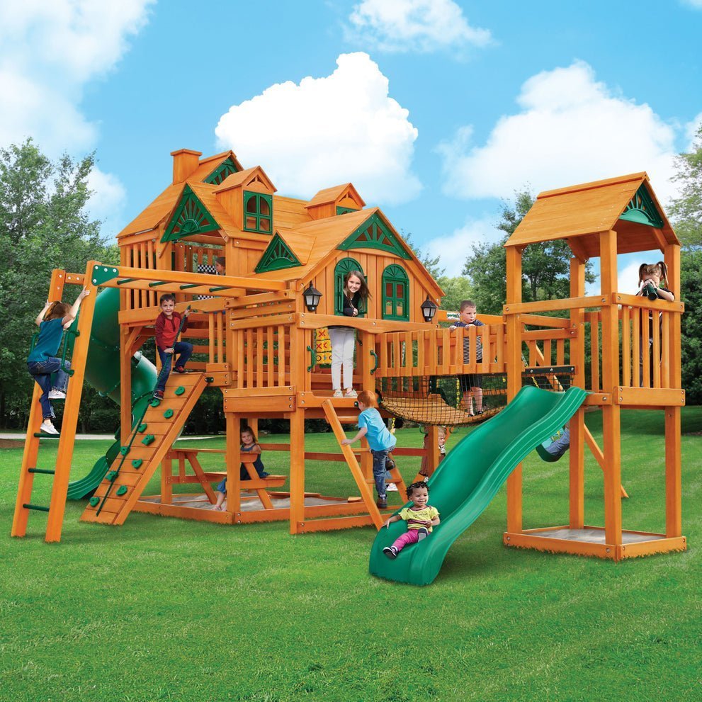 Gorilla Playsets Amber 23’W x 23’D x 13’H Everest Elite Swing Set - Image 2