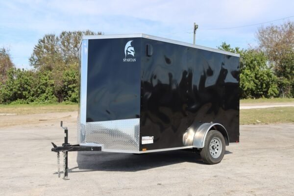 Spartan 6X10 Base Black Enclosed Cargo Trailer | Black | - Image 2