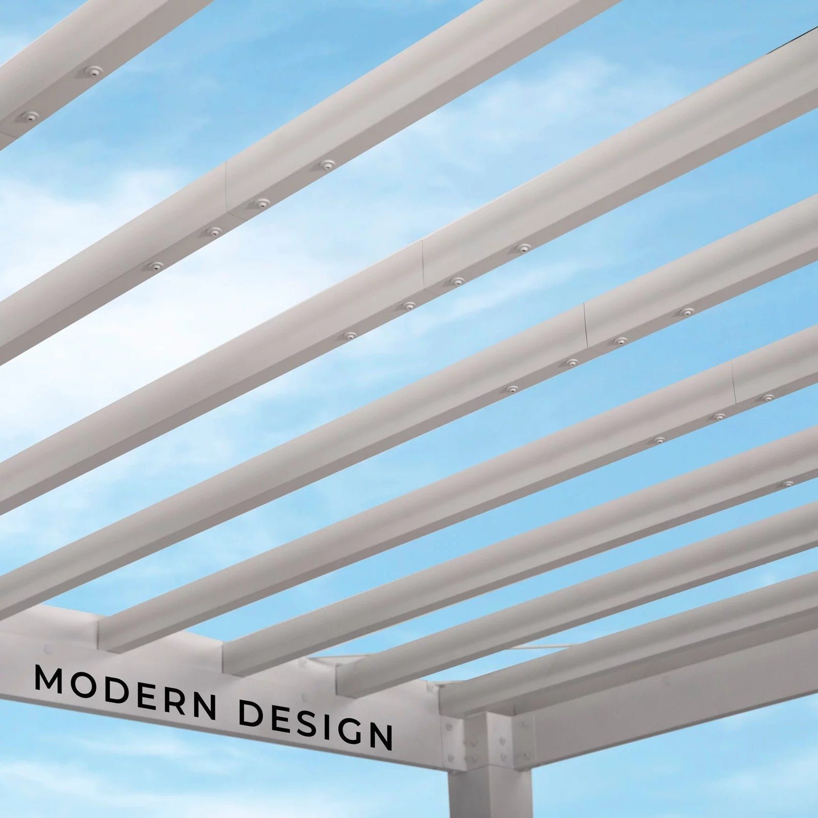 12×10 Windham Modern Steel Pergola With Sail Shade Soft Canopy - Image 8