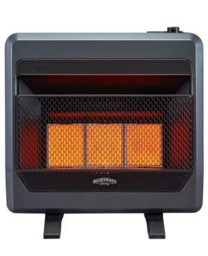 Bluegrass Living 28,000 BTU Propane Gas Ventless Infrared Space Heater with Blower and Base Feet B28TPIR-BB